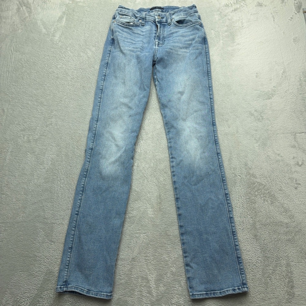 7 For All Mankind Jeans Womens 27 Blue Kimmie Straight Light Wash Denim Pants